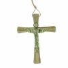 Palais du Rosaire Crucifix Metal | Crucifix Du Christ Glorieux En Bronze Et Bois D'Olivier De 14Cm