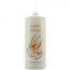 Palais du Rosaire Bougie Decorative | Bougie Blanche Pour Confirmation Avec Citations Religieuses 15X6Cm