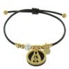 Palais du Rosaire Bracelet Fantaisie | Bracelet Corde Avec Une Medaille De Notre Dame De Lourdes