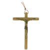 Palais du Rosaire Crucifix Bois | Crucifix Christ De Cluny En Bronze Sur Croix D'Olivier 15 Cm