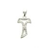 Palais du Rosaire Medaille Et Croix Argent | Croix Tau En Argent 15 Mm Recouverte De Strass