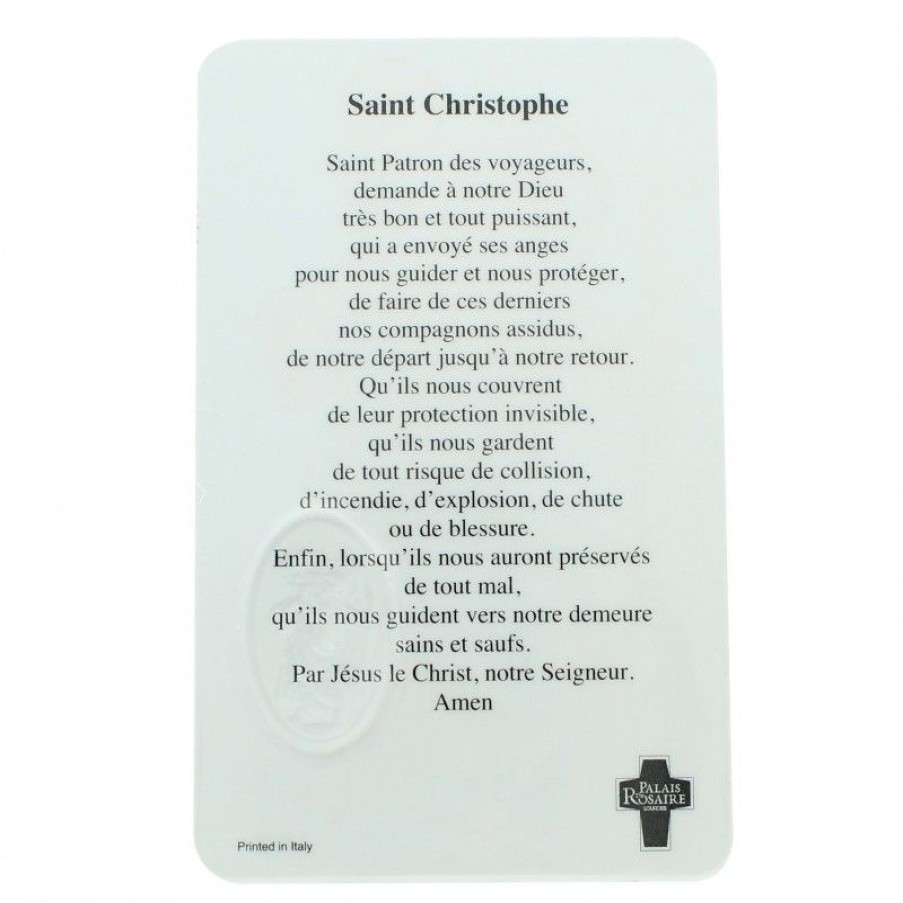 Palais du Rosaire Image Religieuse | Carte De Priere De Saint Christophe