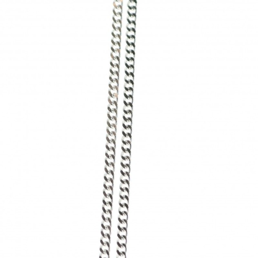 Palais du Rosaire Collier En Argent | Chaine En Argent Avec Maille Avec Gourmette Limee 70 Cm - 2,8 Mm