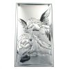 Palais du Rosaire Cadre Religieux | Cadre De L'Ange Gardien En Metal Argente Sur Bois 6X11Cm