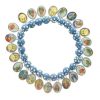 Palais du Rosaire Bracelet Fantaisie | Bracelet En Bois Medailles De Tous Les Saints