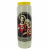 Palais du Rosaire Bougie Neuvaine | Lot De 12 Bougies Neuvaine Les Coeurs Unis 17,5Cm