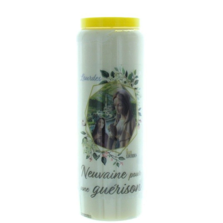 Palais du Rosaire Bougie Neuvaine | Lot De 12 Bougies Neuvaine Pour Une Guerison 17,5Cm