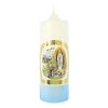 Palais du Rosaire Bougie Decorative | Bougie Blanche Et Bleue Apparition De Lourdes 6X15Cm