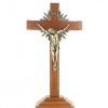 Palais du Rosaire Crucifix Bois | Crucifix En Bois Avec Christ Metallise 49 Cm