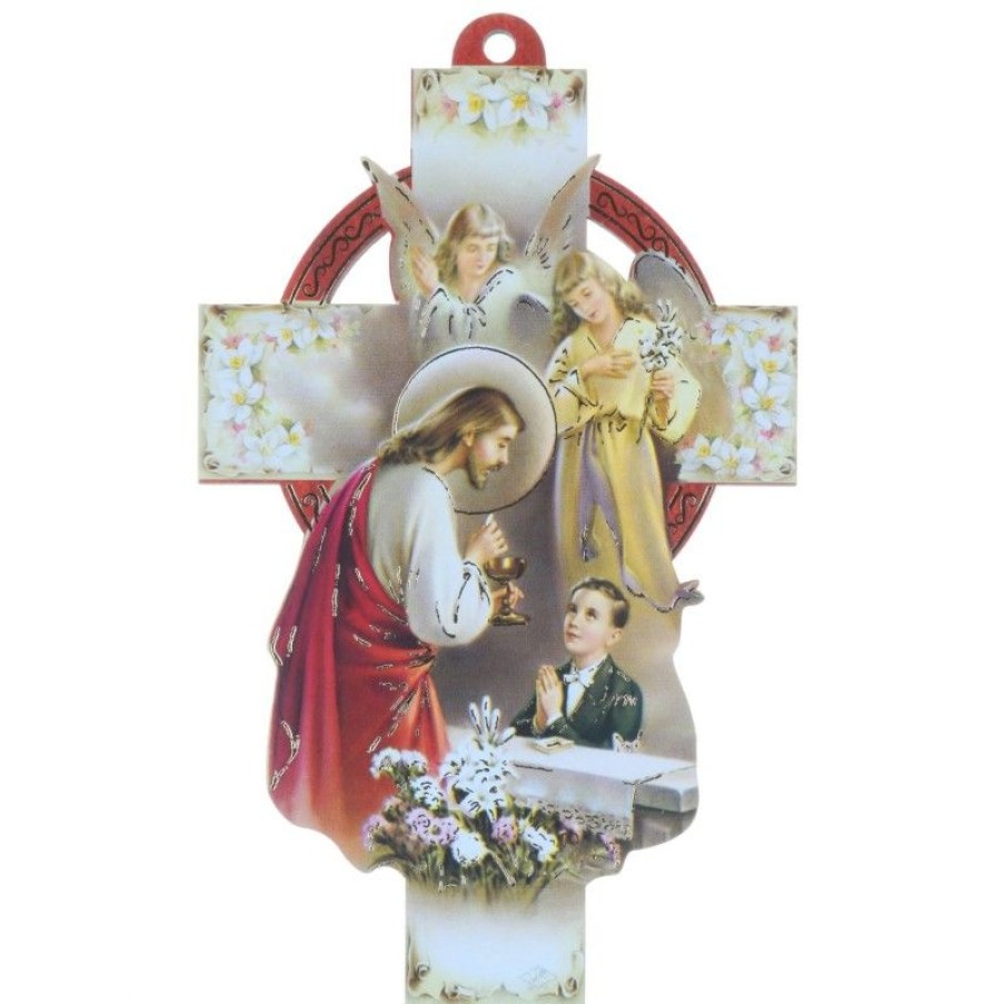 Palais du Rosaire Communion | Croix De Communion Pour Garcon 13 Cm