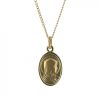 Palais du Rosaire Collier En Plaque Or | Parure En Plaque Or Avec Medaille Double Face 17Mm
