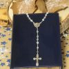 Palais du Rosaire Chapelet Argent | Chapelet En Argent Avec Veritables Perles Swarovski De 5 Mm