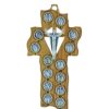 Palais du Rosaire Crucifix Bois | Crucifix En Bois D'Olivier Du Chemin De Croix 12,5 Cm