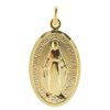 Palais du Rosaire Medaille Et Croix Plaque Or | Medaille Miraculeuse Plaque Or 30 Mm