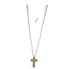 Palais du Rosaire Croix En Pendentif | Croix Ensemble En Bois D'Erable De 4Cm Avec Cordon