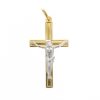 Palais du Rosaire Medaille Et Croix Plaque Or | Pendentif Crucifix En Plaque Or Bicolor 30 Mm