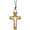 Palais du Rosaire Collier Fantaisie | Collier Religieux Avec Une Croix En Bois D'Olivier Ajouree