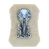 Palais du Rosaire Cadre Religieux | Cadre Religieux En Resine Apparition De Lourdes Argentee 4,5 X 6 Cm